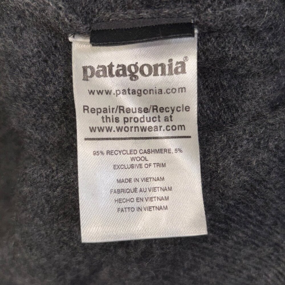 Patagonia Men's XXL Cashmere Wool Blend 1/4 Zip Knit Sweater Gray - Picture 9 of 10